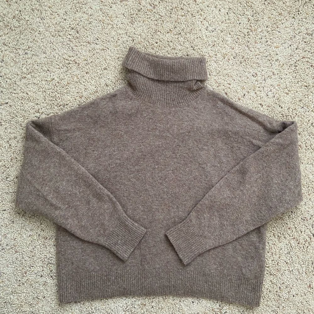 Brown Turtleneck Sweater